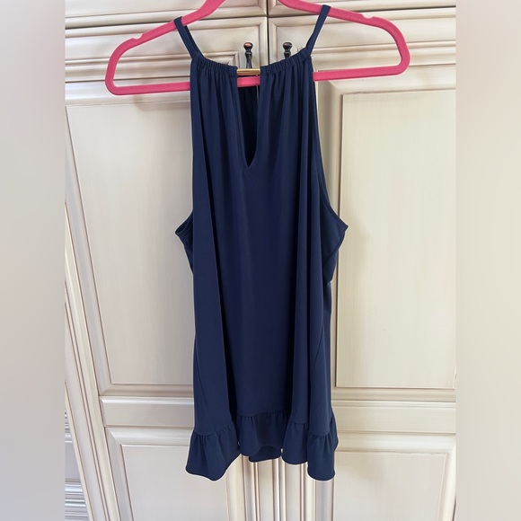 Michael Kors sleeveless blouse XL with gold trim - Picture 3 of 8